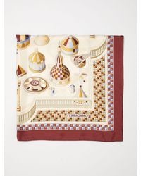 Ferragamo - Renaissance Geometries Print Silk Scarf - Lyst