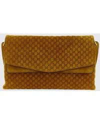 Gucci - Suede Bag With All-Over Gg Monogram - Lyst