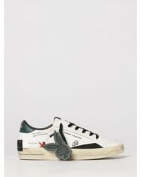 Crime London - Deconstructed Playboy X Leather Sneakers With Graphic Print And Charm - Lyst