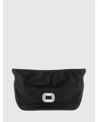Roger Vivier - Pilgrim Leather Crossbody Bag With Jewel Buckle - Lyst