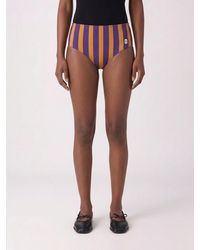 Saint Laurent - Striped Bikini Bottom - Lyst