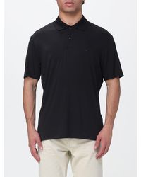 Emporio Armani - Silk Blend Polo Shirt - Lyst