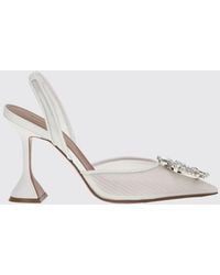 AMINA MUADDI - Begum Mesh Nylon Slingback With Jewel Buckle - Lyst