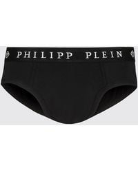 Philipp Plein - Stretch Cotton Briefs With Logo - Lyst