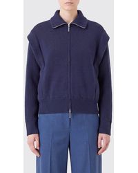 Giorgio Armani - Bomber En Maille De Laine Avec Fermeture Zippée Et Bords Côtelés - Lyst