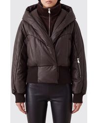 The Attico - Quilted Lambskin Padded Bomber Jacket With Hood - Lyst