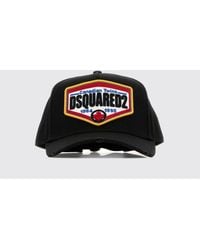 DSquared² - Cotton Baseball Cap With Embroidered Logo And Patch - Lyst