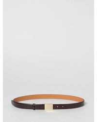 Alysi - Crocodile Print Leather Belt - Lyst