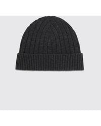 Kiton - Ribbed Merino Wool Beanie With Jacquard Logo And Cuff - Lyst