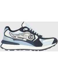 Philipp Plein - Leather And Mesh Sneakers - Lyst