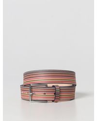 Paul Smith - Ledergürtel Mit Allover-Streifenprint - Lyst