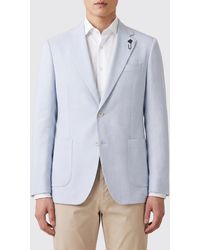Lardini - Single-Breasted Wool Silk And Linen Blazer - Lyst