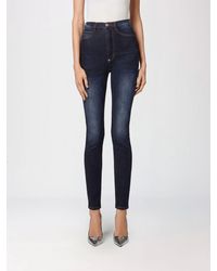 Philipp Plein - High-Waisted Cropped Skinny Stretch Jeans With Used Effect - Lyst