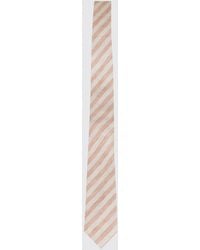 Tagliatore - Regimental Linen And Silk Tie - Lyst