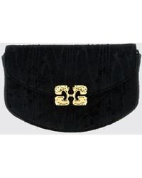 Ganni - Lulu Moiré Velvet Wallet On Chain Bag - Lyst
