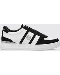 Philipp Plein - Low-Top Leather Trainers With Hexagon Logo And Round Toe - Lyst