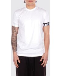 DSquared² - Cotton T-Shirt With Logo Band - Lyst