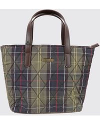 Barbour - Quilted Nylon Mini Tote Bag With Removable Shoulder Strap - Lyst
