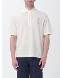 Ami Paris - Cotton Polo Shirt With Logo - Lyst