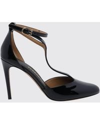 Ferragamo - Patent Leather T-Strap Pumps With High Stiletto Heel - Lyst