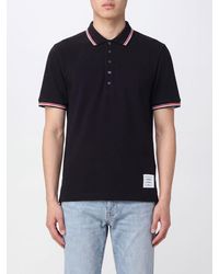 Thom Browne - Short-Sleeve Cotton Polo Shirt With Contrast Trims - Lyst