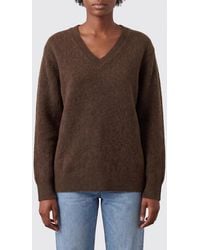P.A.R.O.S.H. - V-Neck Wool And Yak Blend Jumper P.A.R.O.S.H. With Dropped Shoulders - Lyst