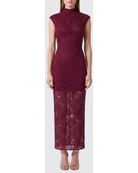 ROTATE BIRGER CHRISTENSEN - Sleeveless High-Neck Lace Midi Sheath Dress - Lyst