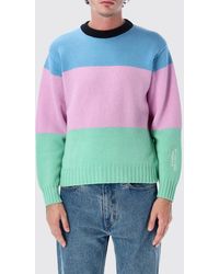 JW Anderson - Striped Pure Wool Crewneck Jumper With Dropped Shoulders - Lyst