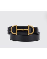 Gucci - Horsebit Smooth Calfskin Leather Belt With Interlocking Closure - Lyst