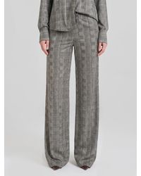 Ermanno Scervino - Prince Of Wales High-Waisted Wide-Leg Trousers - Lyst