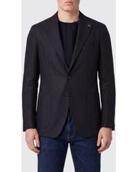 Tagliatore - Single Breasted Virgin Wool Blend Blazer - Lyst