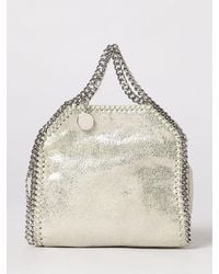 Stella McCartney - Falabella Laminated Cracked Synthetic Suede Micro Tote Bag - Lyst