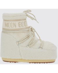 Moon Boot - Icon Low Shearling Snow Boots With Signature Tubular Laces - Lyst