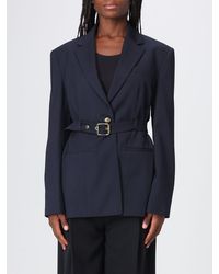 Pinko - Slim Fit Single-Breasted Wool Blend Blazer With Waist Belt - Lyst