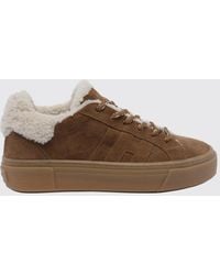 Hogan - Crosswind Bicolour Suede And Shearling Low-Top Trainers With H Logo - Lyst