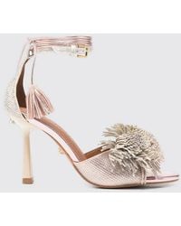 Kurt Geiger - Leather Sandal With Fringes And Rhinestones - Lyst