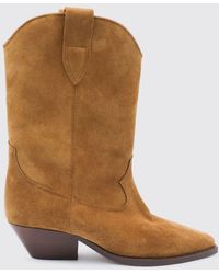 Isabel Marant - Duerto Mid-Calf Suede Western Boots With Flared Heel - Lyst