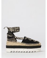 Stella McCartney - Gaia Platform Logo Espadrilles - Lyst