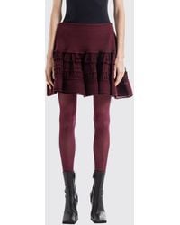 Alaïa - Ruffled Wool Mini Skirt - Lyst