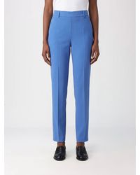 Alberto Biani - Slim Fit Crêpe Chino Trousers With Side Zip - Lyst