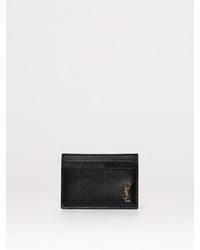 Saint Laurent - Tarjetero con logo Cassandre - Lyst