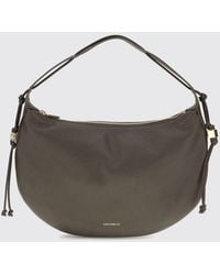 Coccinelle - Thess Grained Leather Shoulder Bag With Lettering Logo - Lyst
