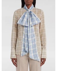 Acne Studios - Check Silk Blouse - Lyst
