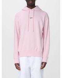 DISCLAIMER - Cotton Hoodie With Printed Logo And Dropped Shoulders - Lyst