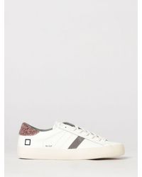 Date - Hill Low Top Smooth Leather Sneakers With Terrycloth Lining - Lyst