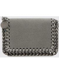 Stella McCartney - Falabella Crackled Synthetic Suede Wallet - Lyst