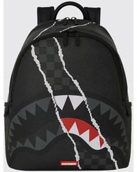 Sprayground - Center Rip Revealing Check Print Pvc Backpack With Adjustable Shoulder Straps - Lyst
