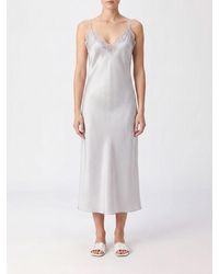 Rohe - Silk Slip Dress With Lace Inserts - Lyst
