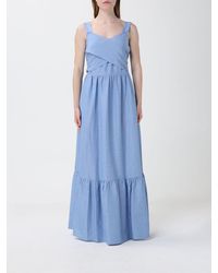 Liu Jo - Linen Blend Long Dress - Lyst