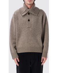 Studio Nicholson - High Neck Yak And Merino Wool Jumper With Dropped Shoulders - Lyst